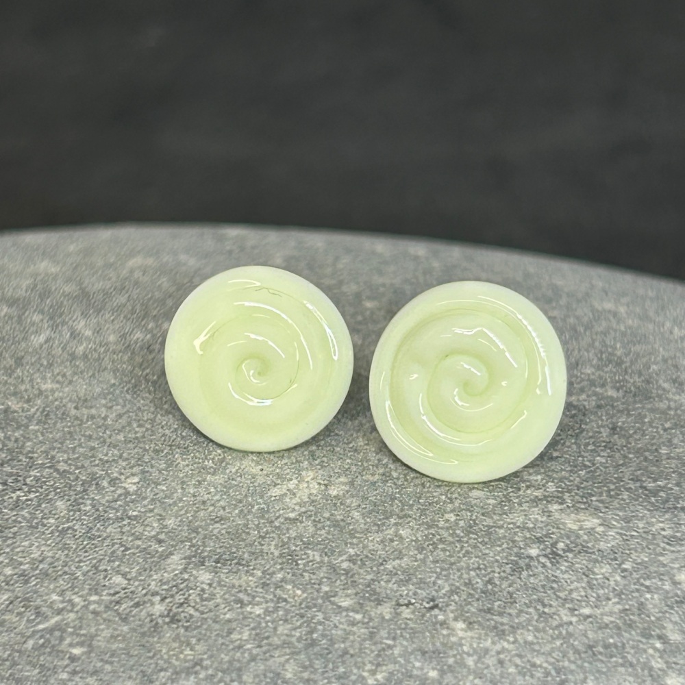 Primrose yellow disc earrings