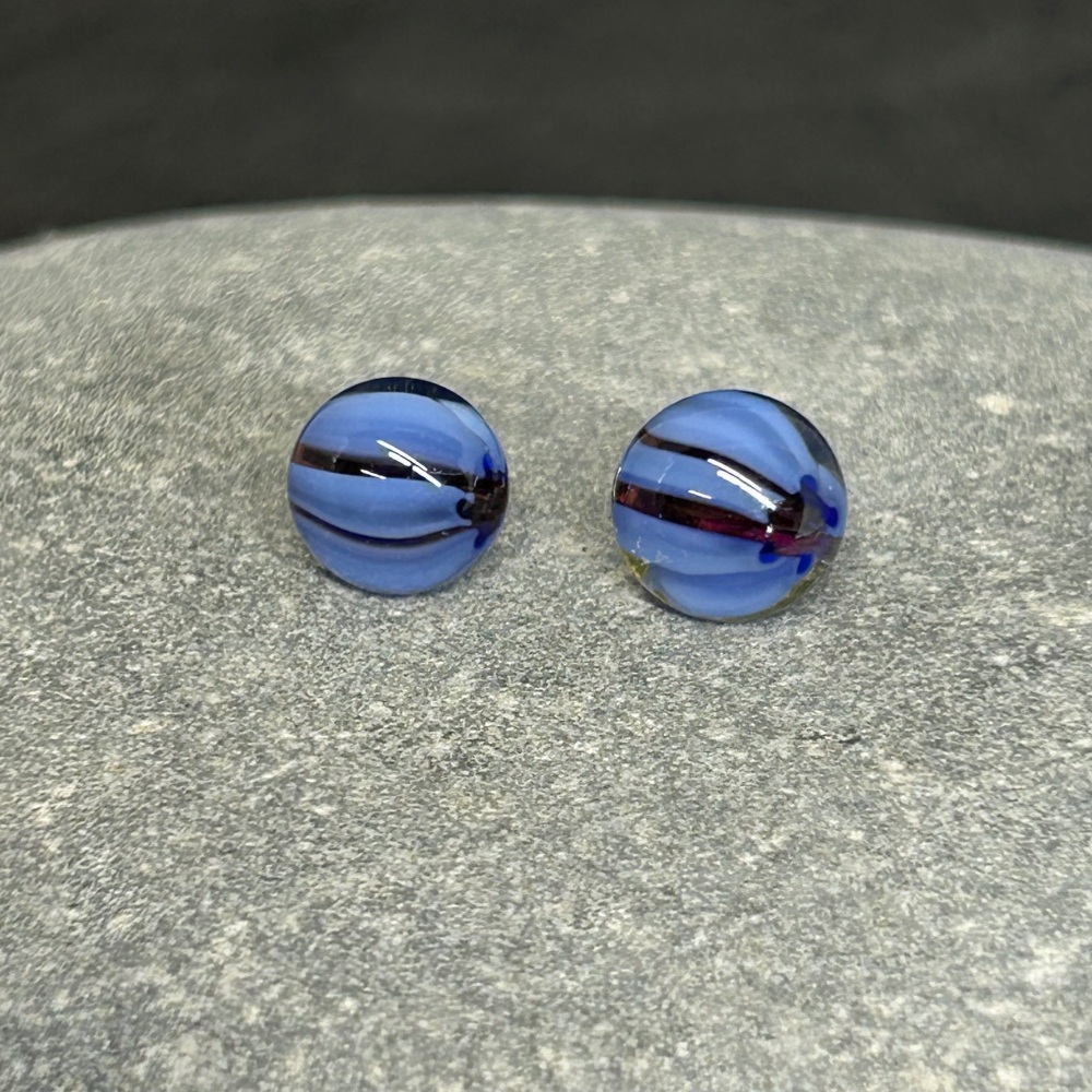 Colour pop earrings - blue stripes