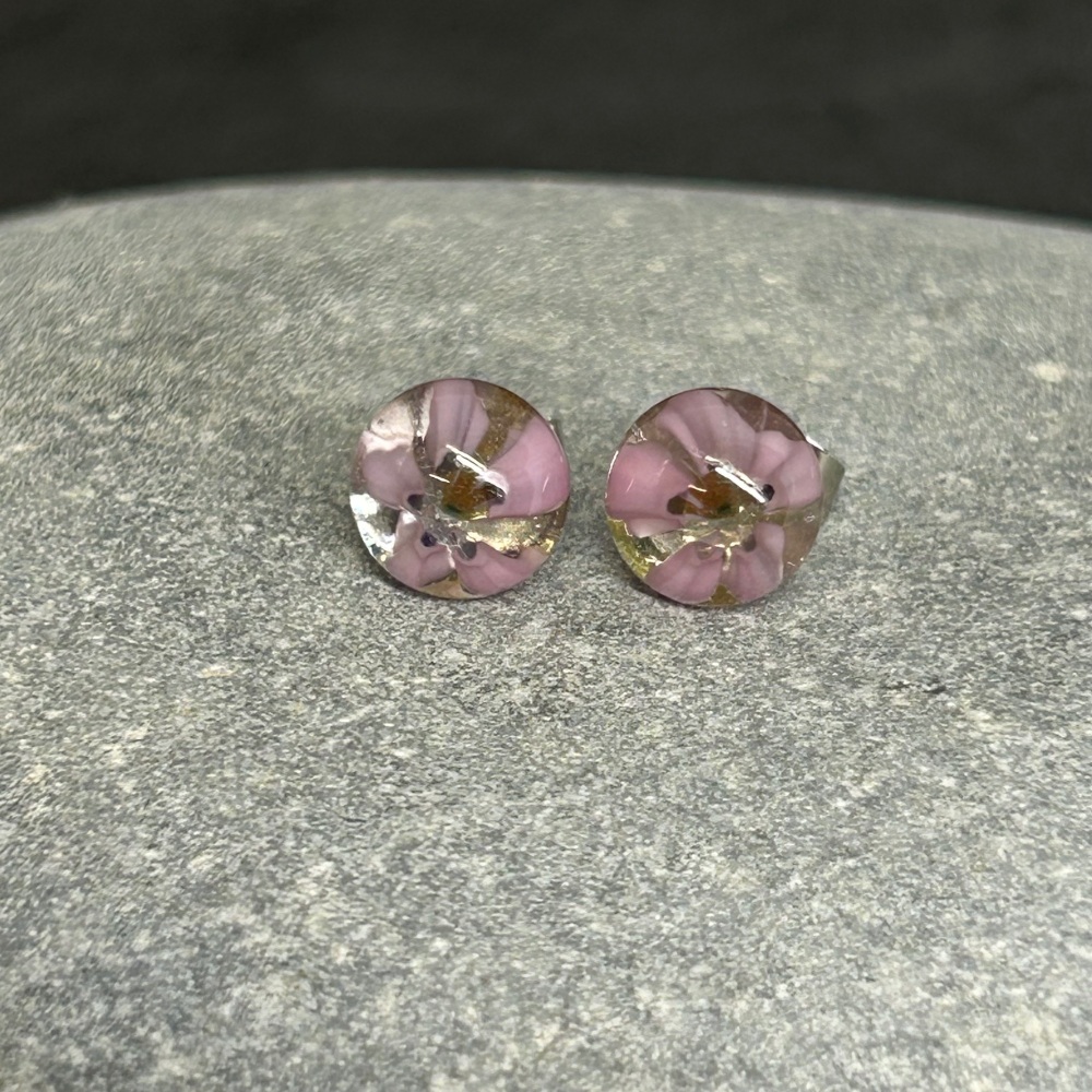 Colour pop earrings - pink flowers