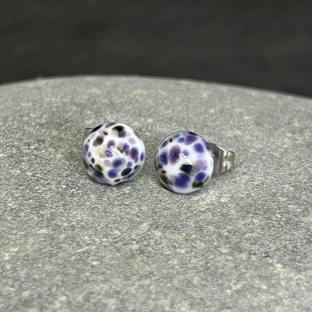 Colour pop earrings- purple speckles
