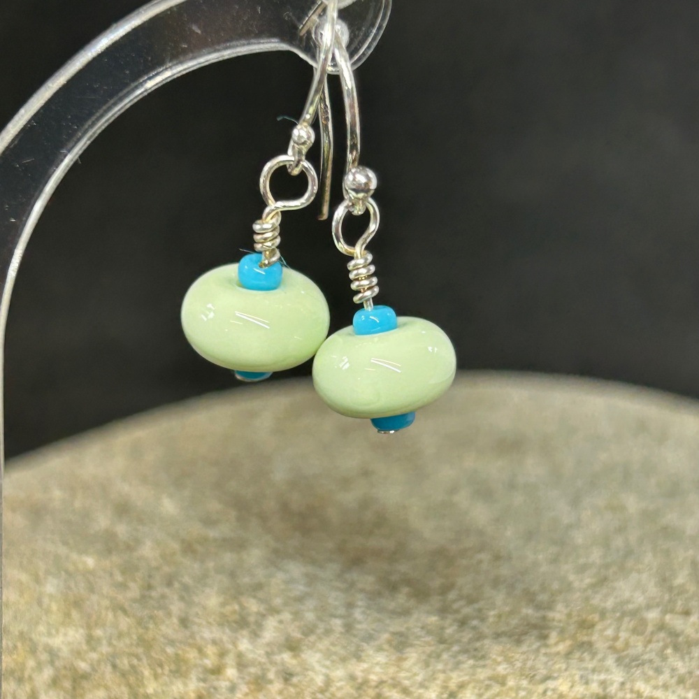 Mint drops earrings