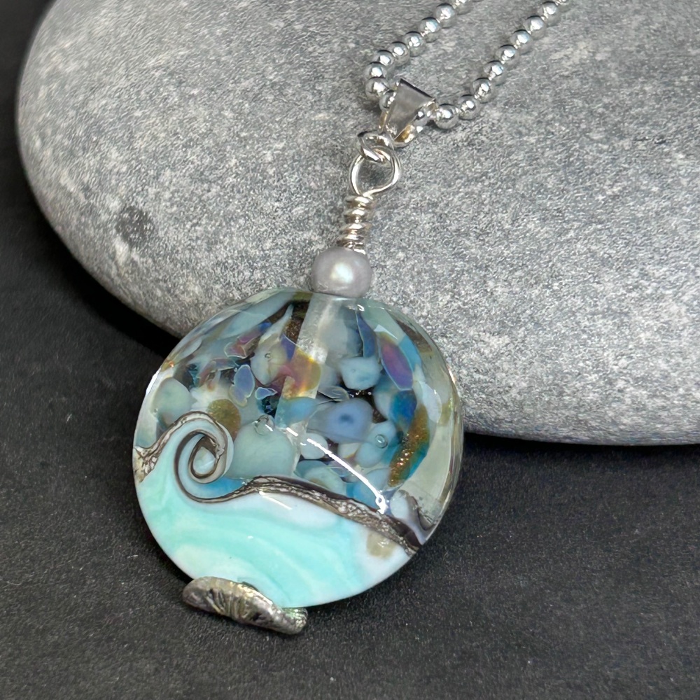 Manorbier lampwork pendant