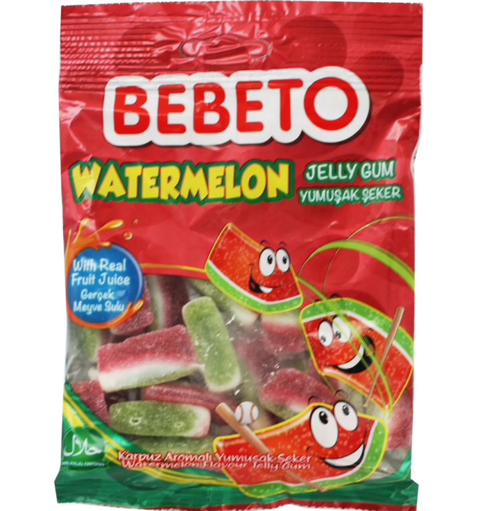 Bebeto Halal Watermelon Jelly Gum 70gm 50p Price Marked Best Before 28 6 21