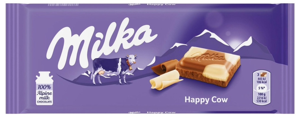 Milka happy cow 100gm chocolate bar best before 1 2 2022