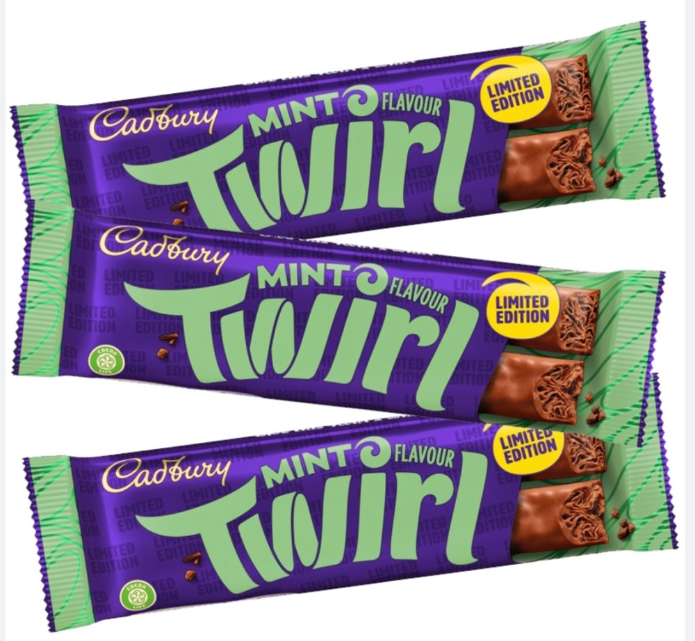 Cadbury mint twirl best before 19/5/2024 price for 24 bars