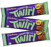 Cadbury mint twirl best before 14/05/2024 price for 24 bars 43gm includes free postage