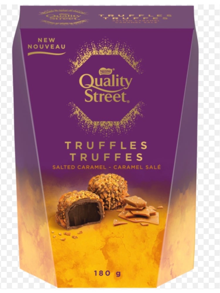 Quality street intrigue salted caramel 200 gum boxes, best before 04/2022, 