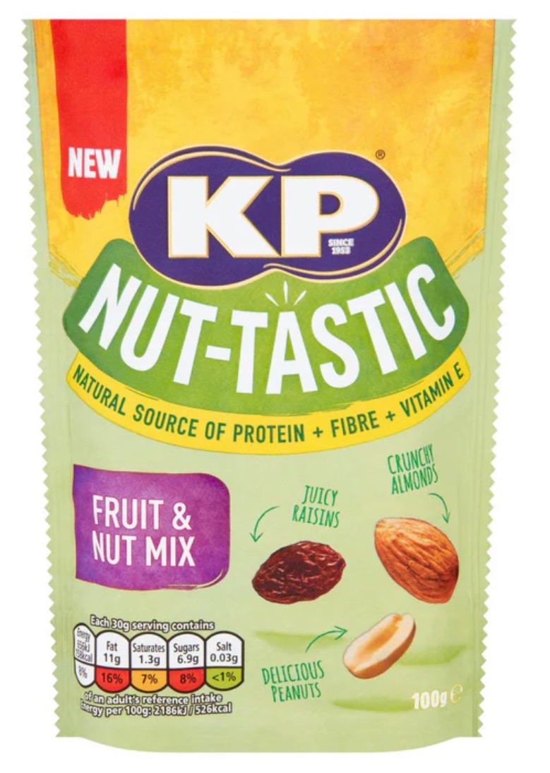 Kp nuts, nut tasting fruit and nut mix 100gm best before 16/12/23 price for