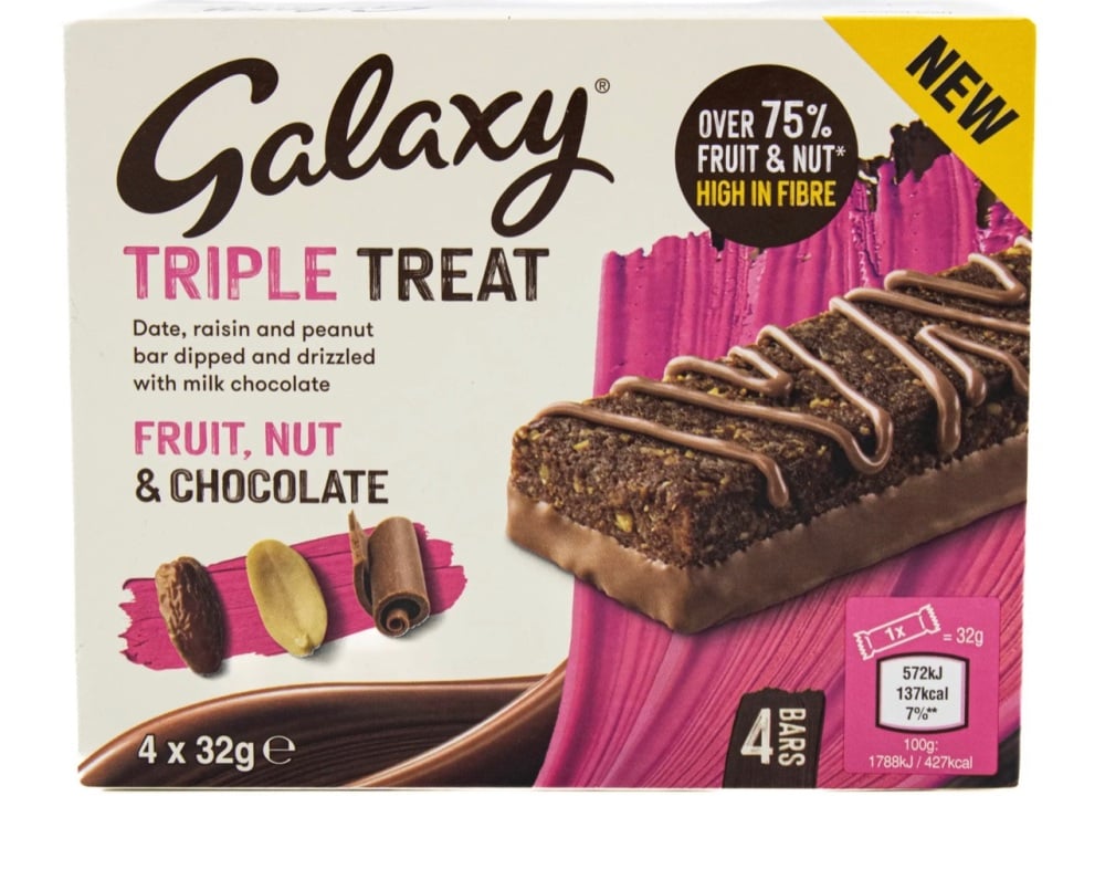 Triple treat with nuts Galaxy 4 pack best before 21/12/2023 price for 10 pa