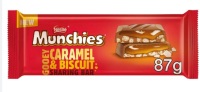 Munchies caramel and biscuit milk chocolate 87 gm  bars best before 04/2023 price for  10 bars includes free postage