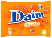 Daim orange milk chocolate bar 3 pack 110 gm  best before 7/07/2024 price for 18 packs includes free postage