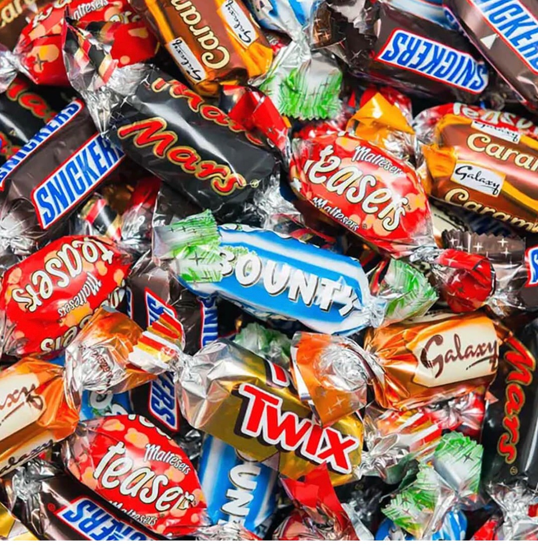 Celebration chocolate mars Galaxy bounty Malteser twix price for 50 include