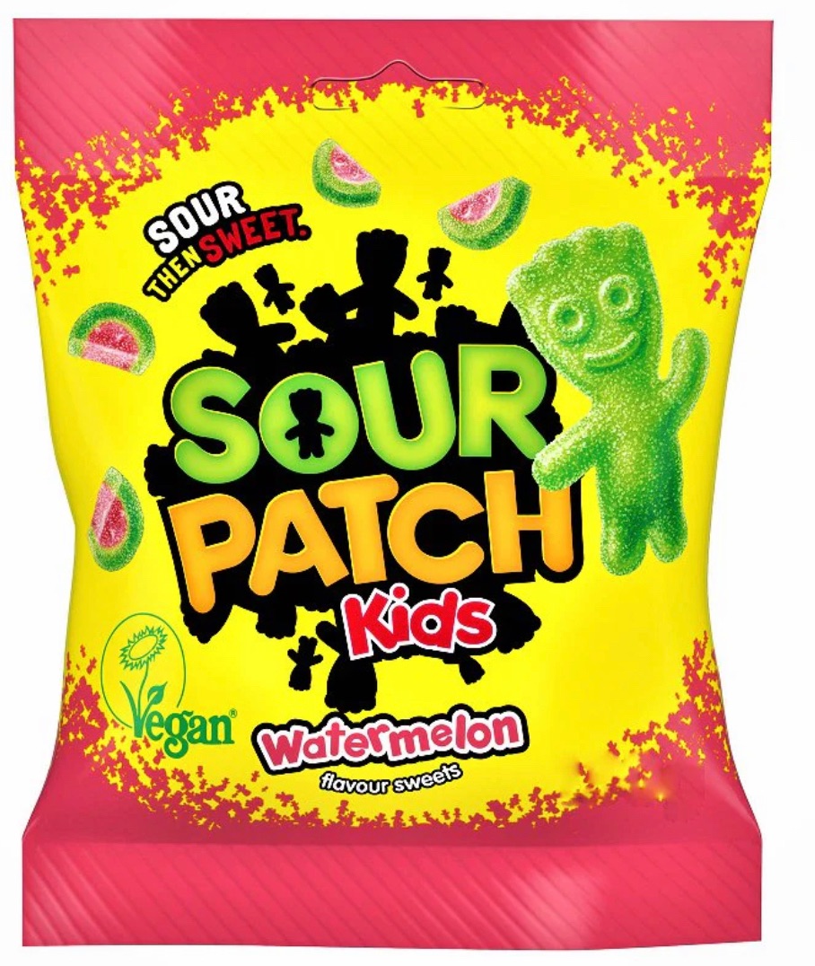 Sour patch kids watermelon sour gummy 140gm best before 24/4/24 includes fr