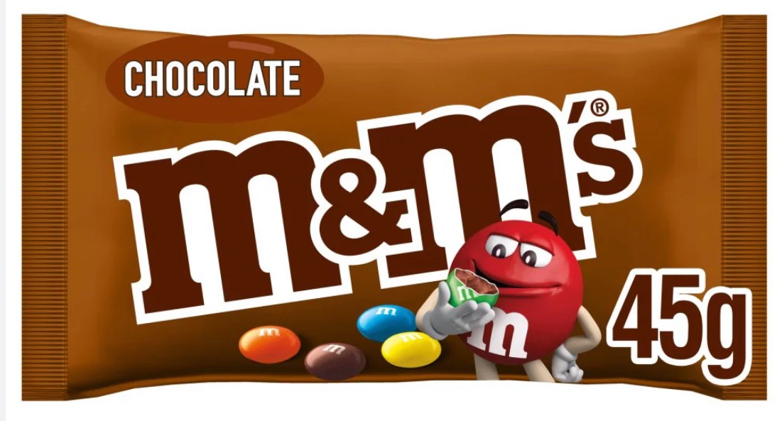 M and M milk chocolate 45gm best before 25/6/2023 price for 24 includes fre