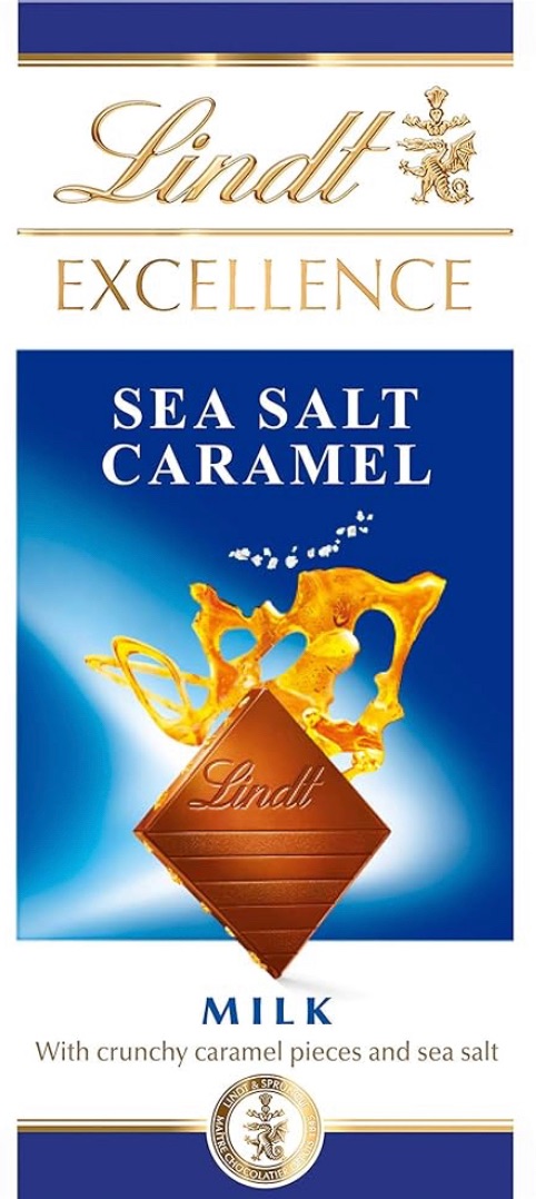 Lindt excellence sea salt caramel milk chocolate best before 06/2024 price 