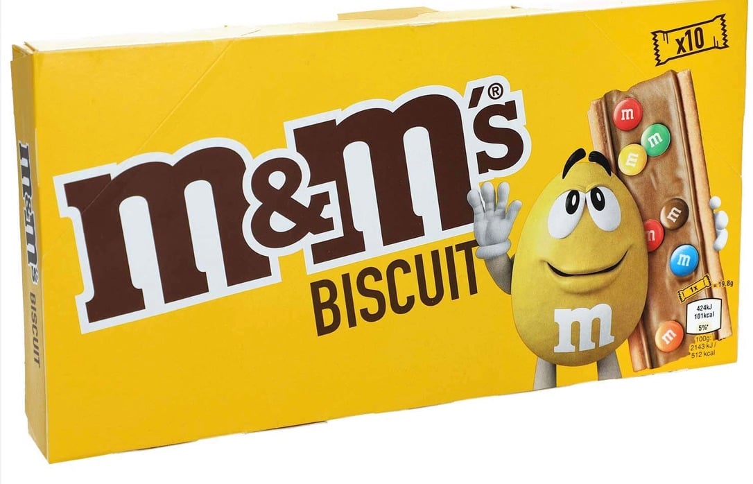 M and M milk chocolate biscuit 10 pack best before 20/8/2023 price for 4 pa