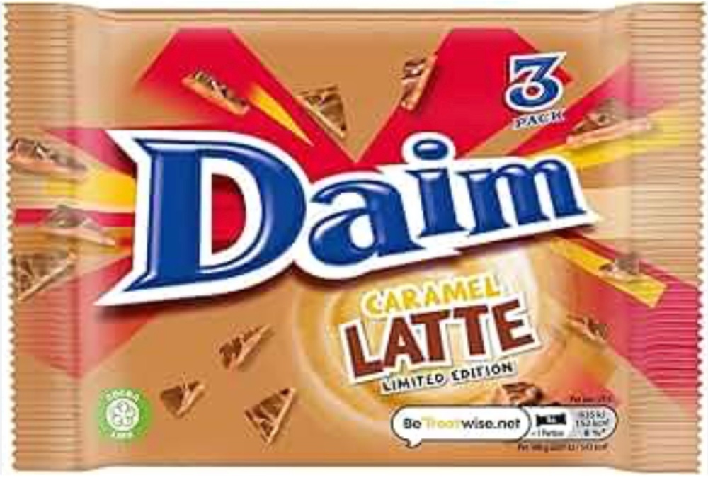Diam caramel latte milk chocolate bar 3 pack best before 16/1/2024 price fo