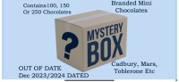 Mystery box of branded chocolate minis Cadbury mars etc, price for 150 includes free postage