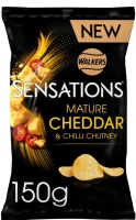 Walkers sensations cedar and chilli chutney crisps best before 29/6/2024 price for 10 includes free postage