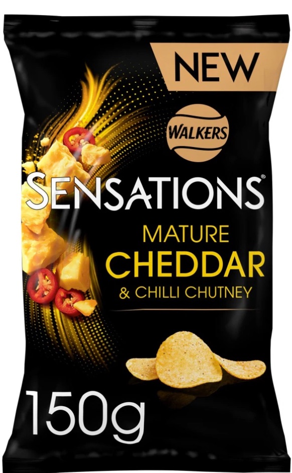 Walkers sensations cedar and chilli chutney crisps best before 29/6/2024 pr