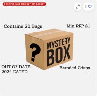 Mystery box of variety crisps containing 20 bags minimum retail £20 best before Dec 2023 to October 2024 price for 20 bags includes free postage