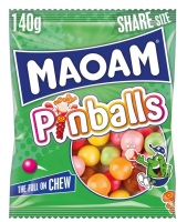 Maoam pinballs sour sweet 140gm bags best before 04/2024 price for 10 bags includes free postage