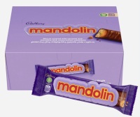 Cadbury mandolin 300gm box of biscuits covered with caramel and chocolate ( 12 x 25gm ) best before 7/5/2025 price for  5 boxes includes free postage
