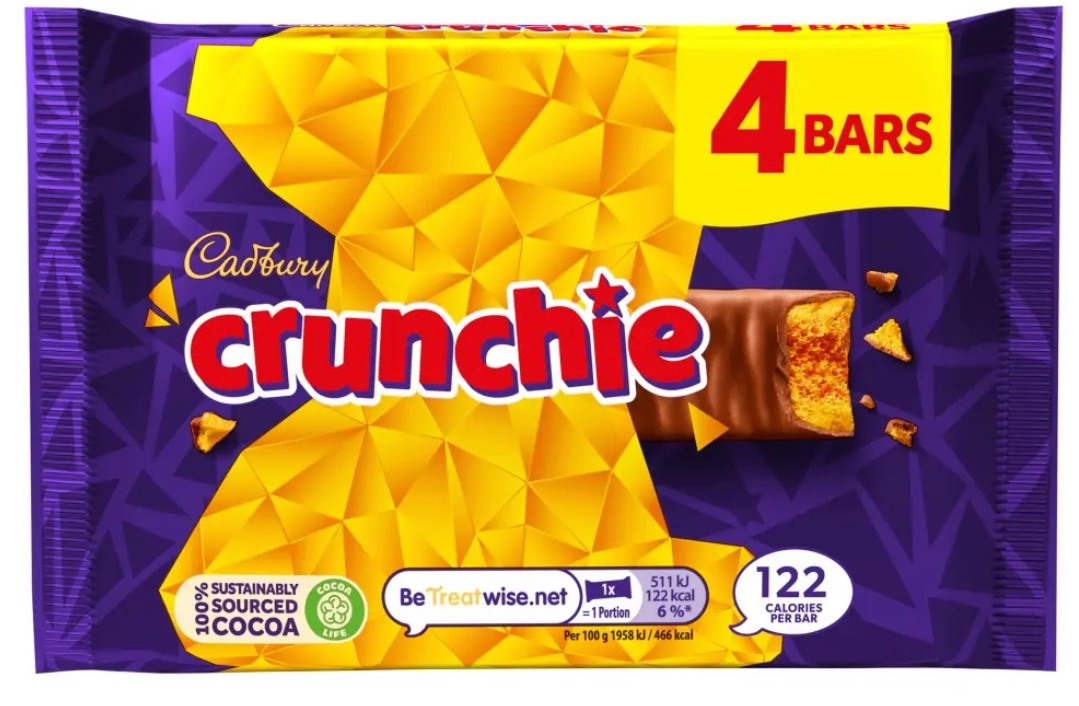 Cadbury 4 pack crunchie 104.4 gms best before 20/12/2024 price for 16 packs