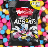 Bassetts liquorice allsorts  130gm bag best before 15/11/2024 price for 12 bags includes free postage