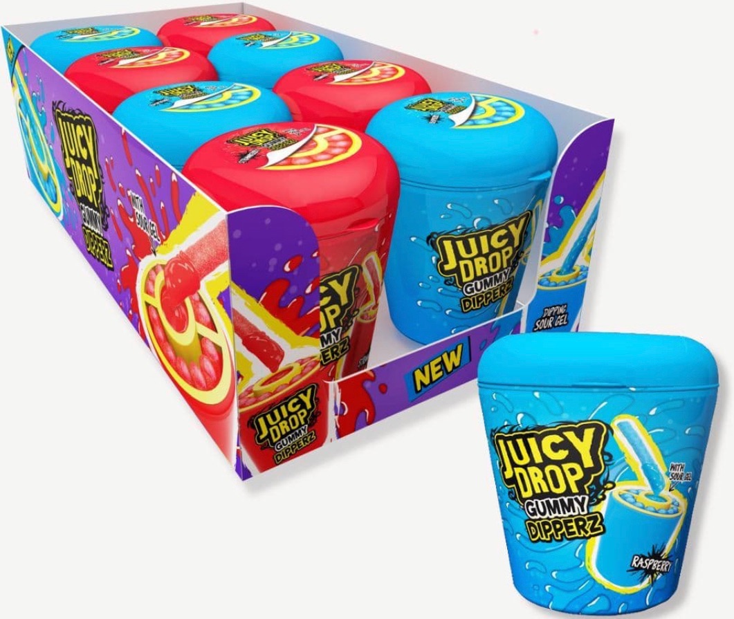 Juicy drops 96gm pots best before 15/8/2024 price for 12 pots includes free