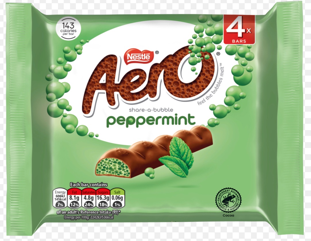 Areo peppermint 4 pack ( 4 x 27gm ) best before 11/2024 price for 10 packs 