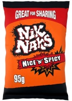 Nik naks nice and spicy 95gm bag best before 20/7/2024 price for 12 bags includes free postage