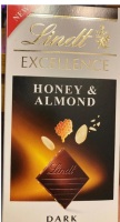 Lindt excellence honey and almond dark  100gm bar best before 03/2024 price for 15 bars includes free postage