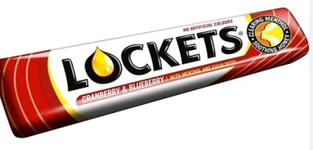 Lockets cranberry and blueberry 45g tubes best before 4/2/2025 price for 20