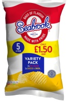 Seabrooks 5 packs variety and 5 pack fries. Best before 11/2023 and 8/2024 price for 21 packs includes free postage
