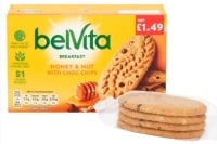 Belvita breakfast honey and nut 5 pack 225gm £1.49 price marked best .before 31/10/2024 price for 5 boxes includes free postage