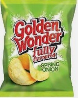 Golden wonder spring onion 57gm pack of crisps x 20 bags best before 7.6.2025
