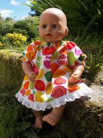 Oranges and Lemons Dress for Baby Dolls