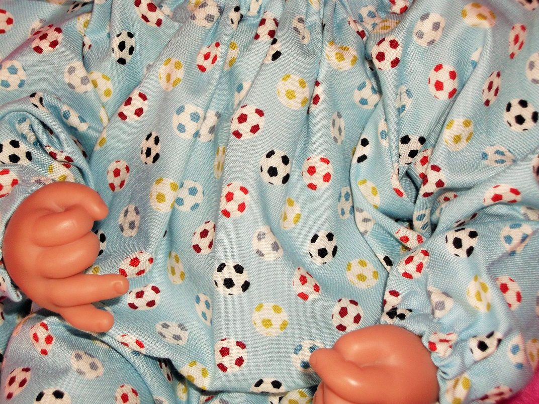 Blue Football Pyjamas for Boy Baby Dolls - Last One - Size 2 Only