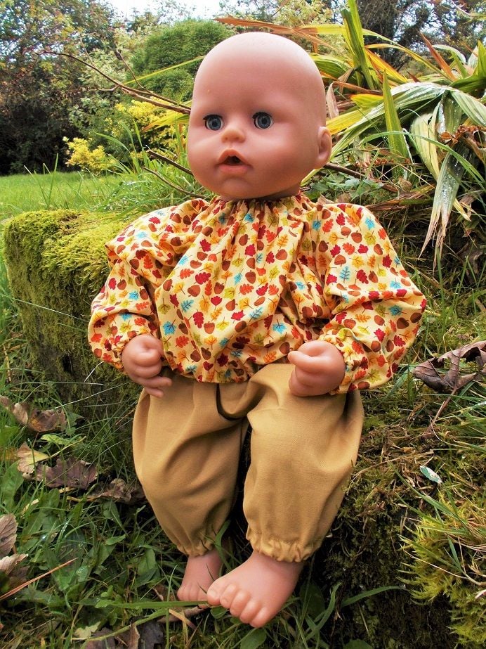 Harvest Time Top and Trousers Set for Boy Baby Dolls