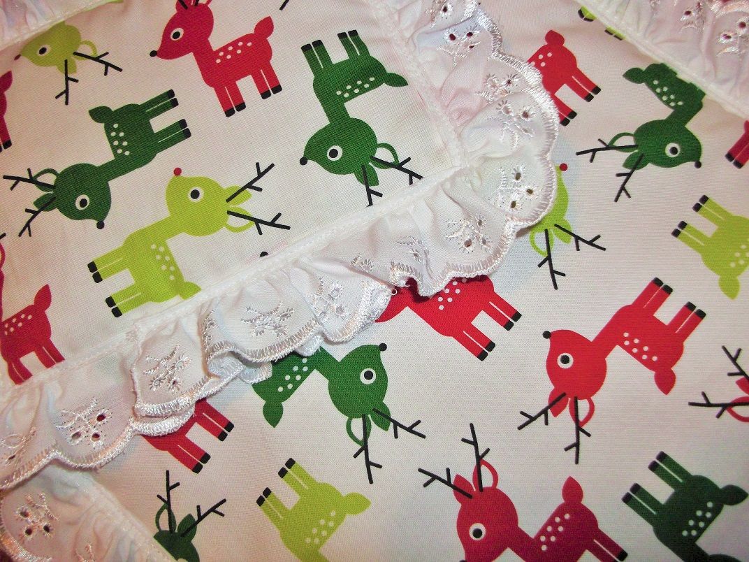 Reindeer Christmas Bedding Set for Doll's Cot or Pram