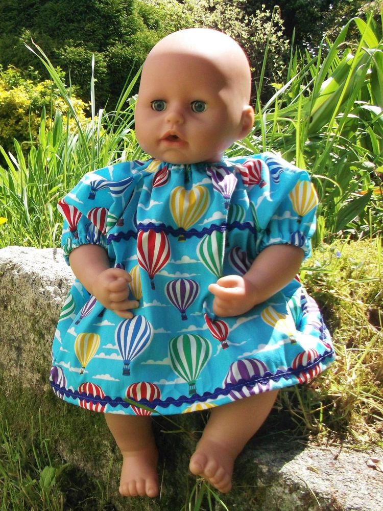 Hot Air Balloons Dress for Baby Dolls