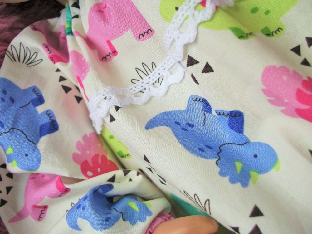 Playful Dino Pyjamas for Baby Dolls