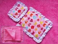 Pretty in Pink Bedding Set and Sheet for Doll's Cots and Prams