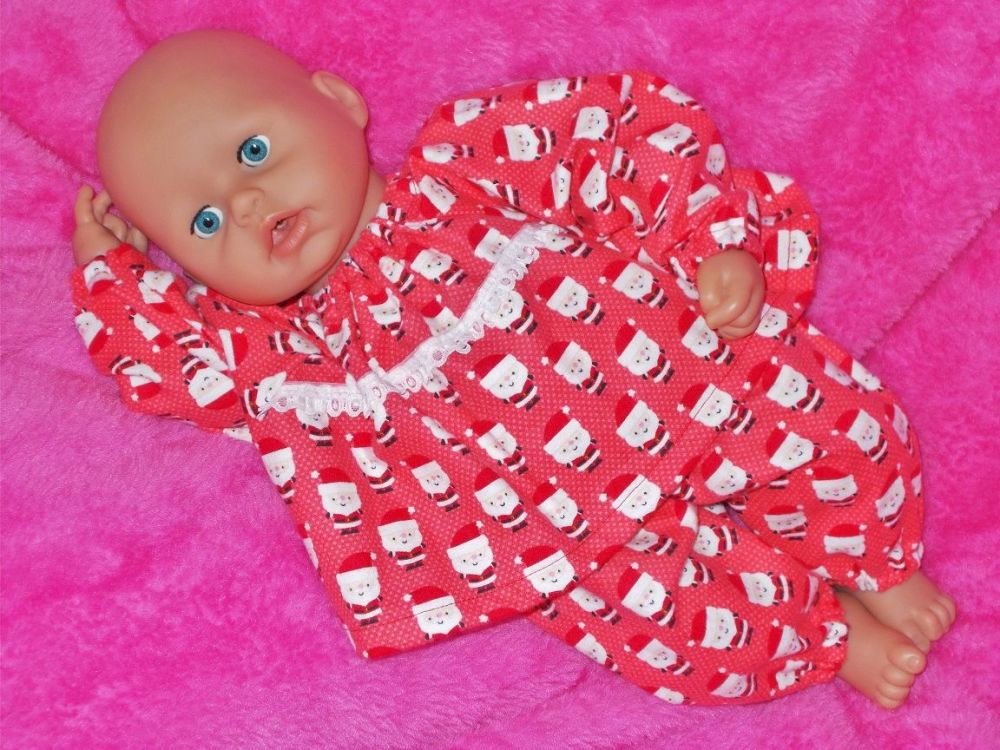 Santa Christmas Pyjamas for Baby Dolls