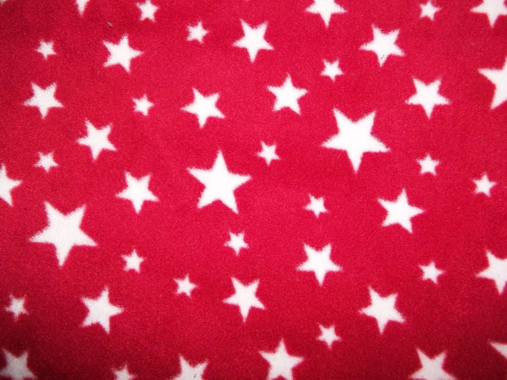 Red Starry Night Christmas Blanket for Doll's Cot or Pram