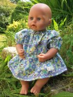 Forget-me-Nots Summer Dress for Baby Dolls