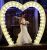 Large Love Heart Arch with Bride