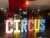 Light up CIRCUS Letters in multicoloured lights for a children's themed bir