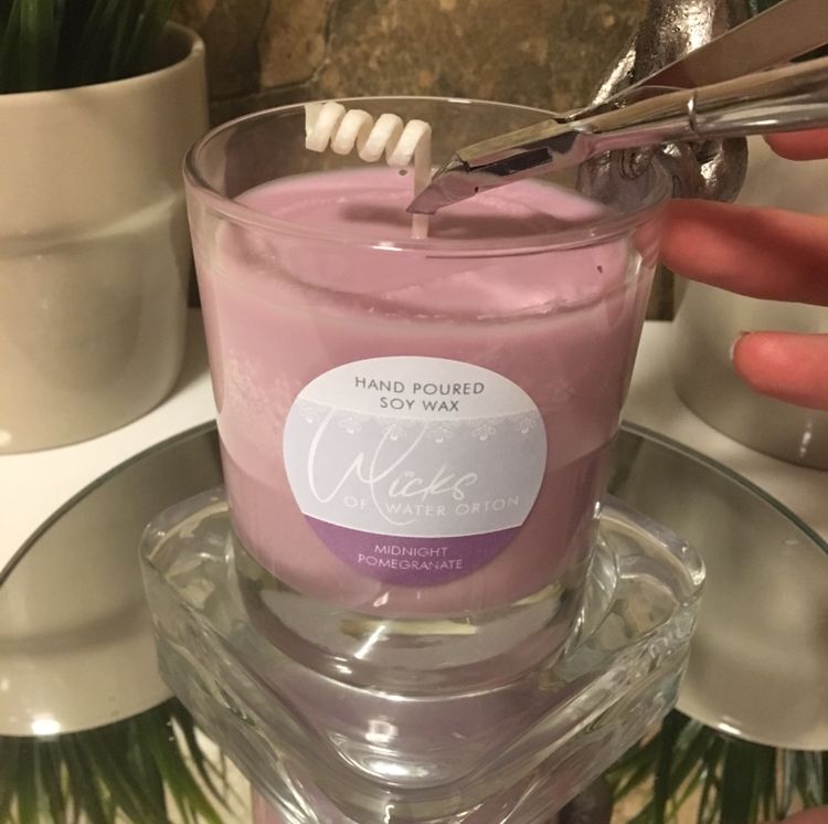 Trim your soy candle wick